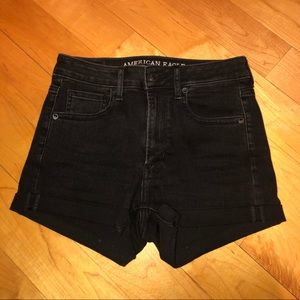 LAST CALL Black American Eagle jean shorts